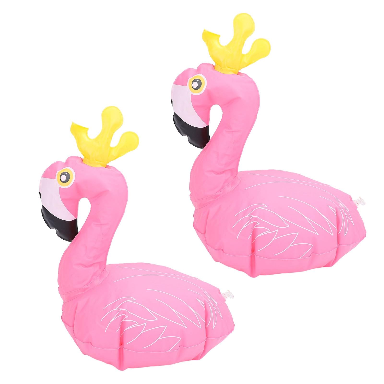 Lumières Solaires Colorées de Piscine de Flamant Rose, Lumières Flottantes de Conception de Couronne pour L'éclairage Nocturne, 2 Pièces