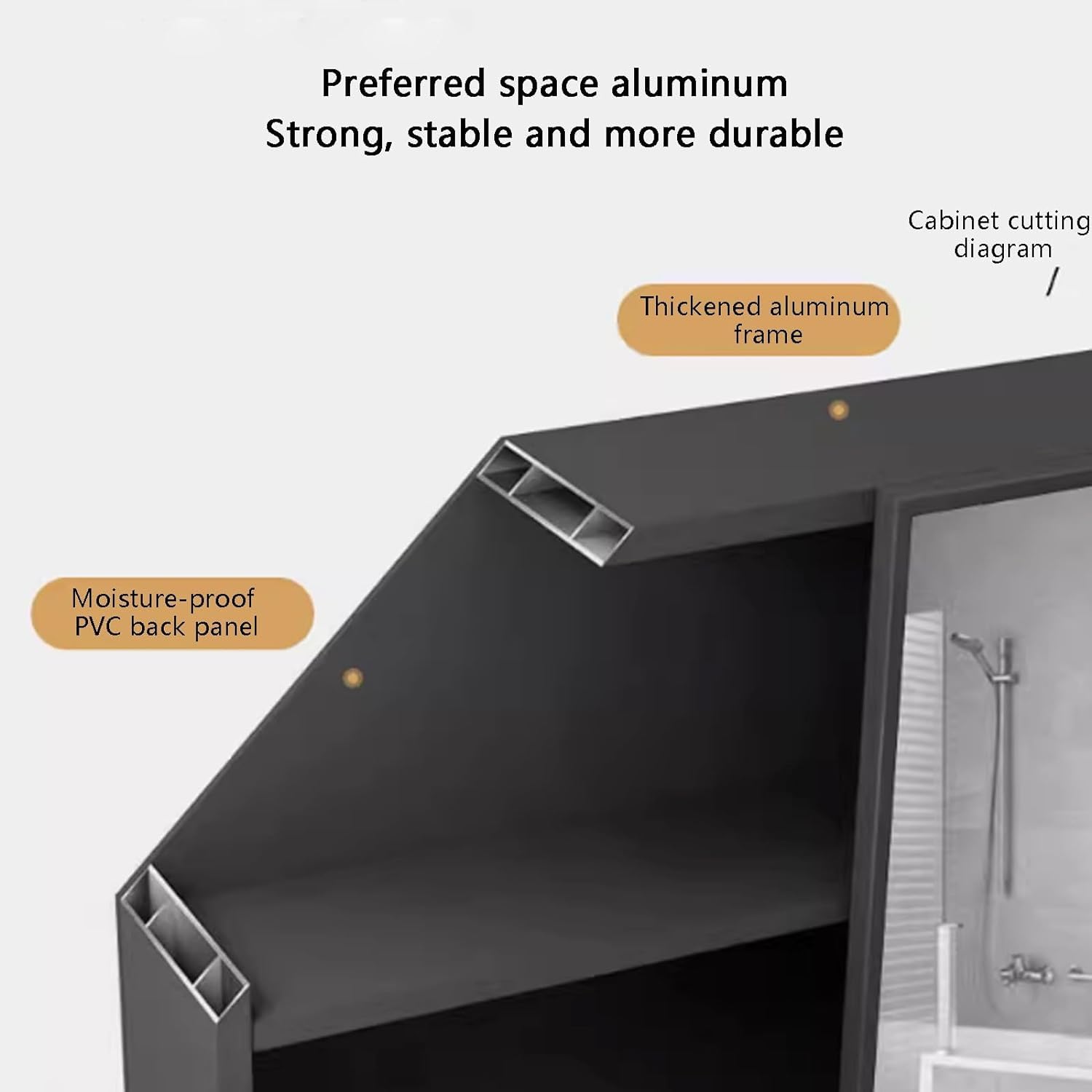 Szafka ścienna ze stopu aluminium do łazienki, inteligentna szafka z lustrem, inteligentna medycyna z przeciwmgielną, lampkami do szafki łazienkowej i lampkami LED