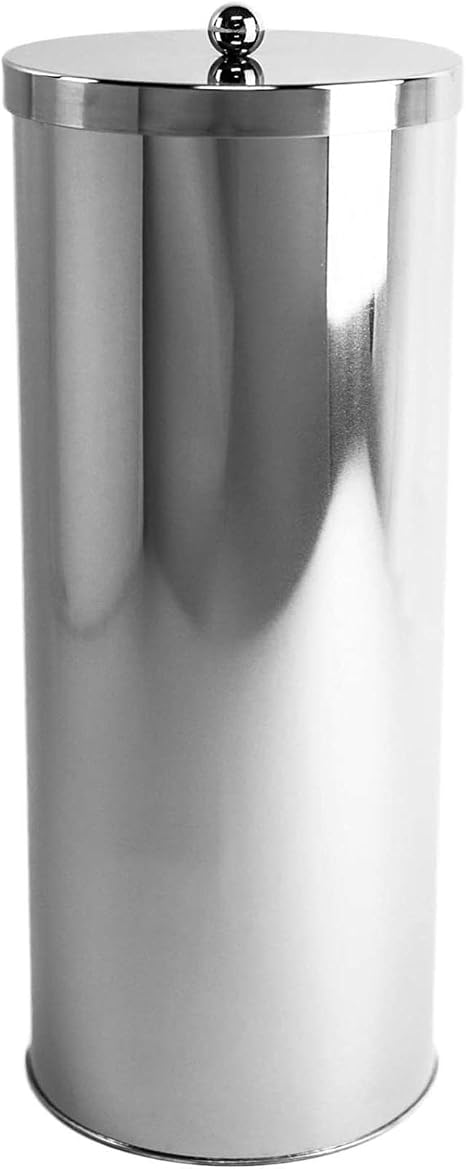 HUJI Modern Stainless Steel Free Standing Toilet Paper Holder For Bathroom Storage
