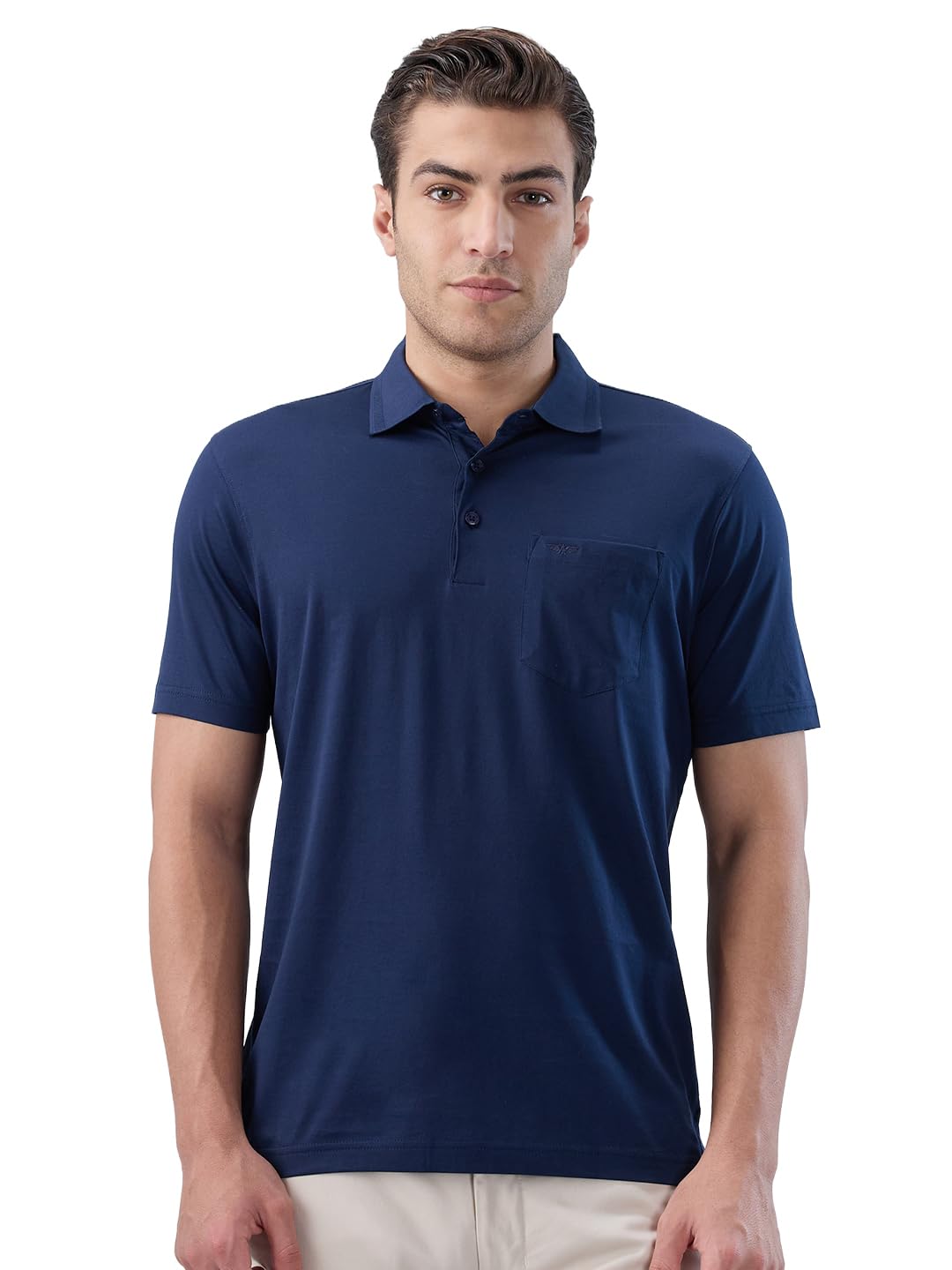 Men Regular Fit Solid Pattern Pure Cotton Half Sleeve Polo Neck Loungewear T-Shirt-image-47
