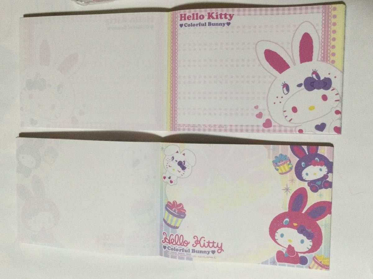 Amazon.co.jp: 2010年 キティ カラフルバニー メモ帳2冊＆レター