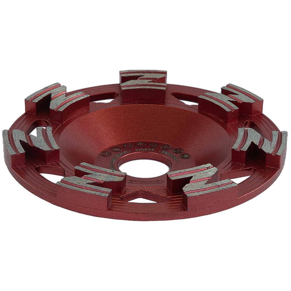 Diamant Topfschleifer 130 mm – Premium Schleifteller für Beton, Granit, Marmor – Ø 130 mm, 25,0 mm Bohrung, #30/40 Körnung, 7 Segmente – Passend für Festool RG 130 E, RGP 130 – Trockenschliff