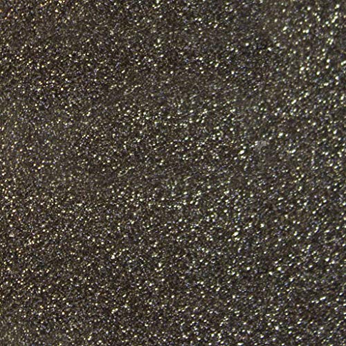Siser Glitter HTV 20" x 12" Sheet - Iron on Heat Transfer Vinyl (Black Silver)