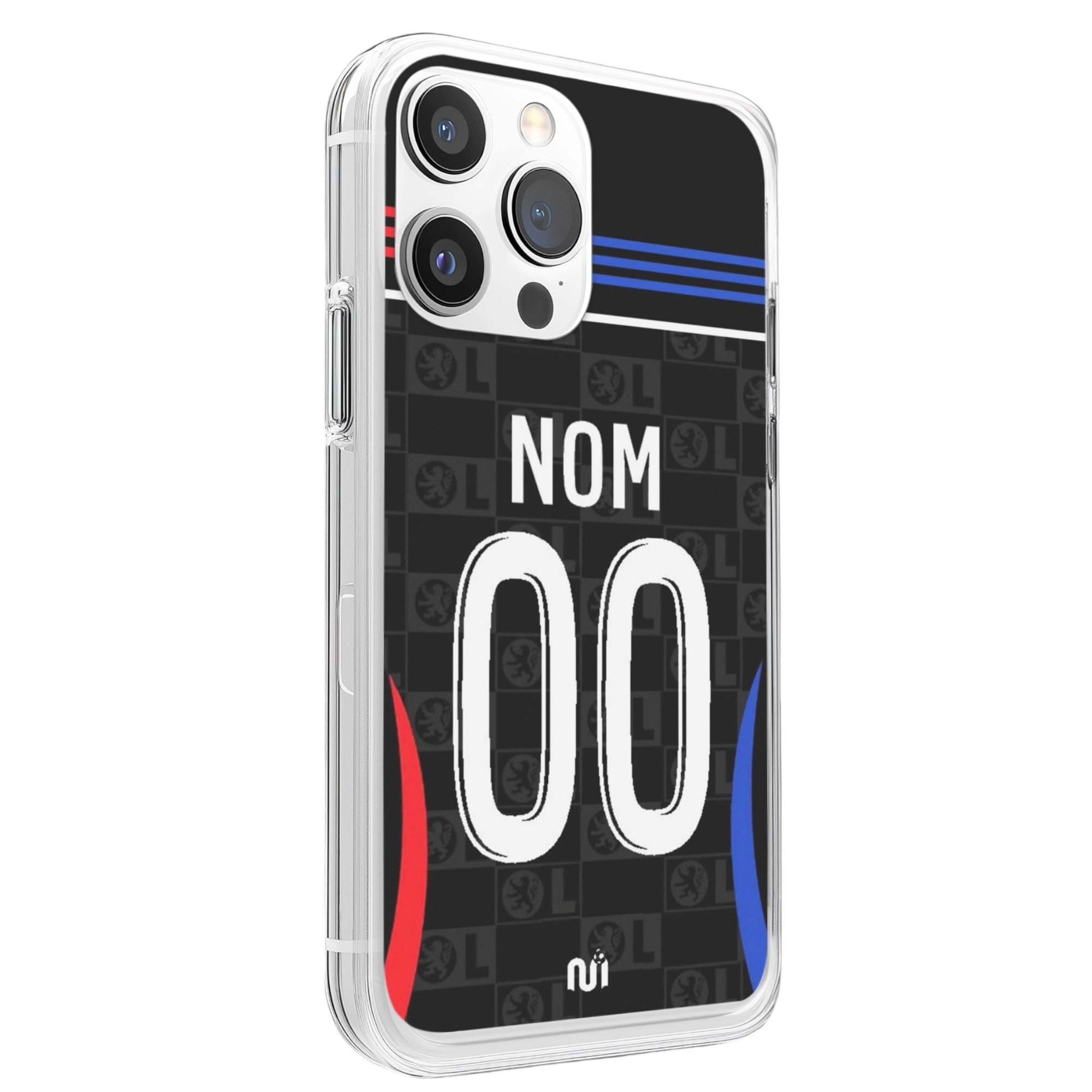 CS Coque de Football Lyon OL Maillot extérieur 2024 2025 à Personnaliser Non Numéro Joueur de Football Contour Souple pour iPhone 14