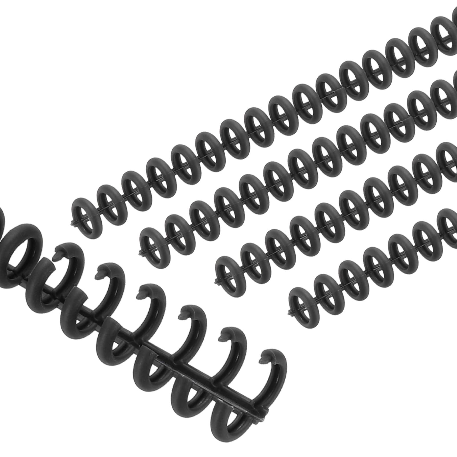 PATIKIL 8.5mm(0.3") Spiral Binder Ring,20 Pcs 30 Rings 25 Sheet Capacity Comb Binding Spines for Binding Paper Sheets Notebook Calendar Picture Album, Black