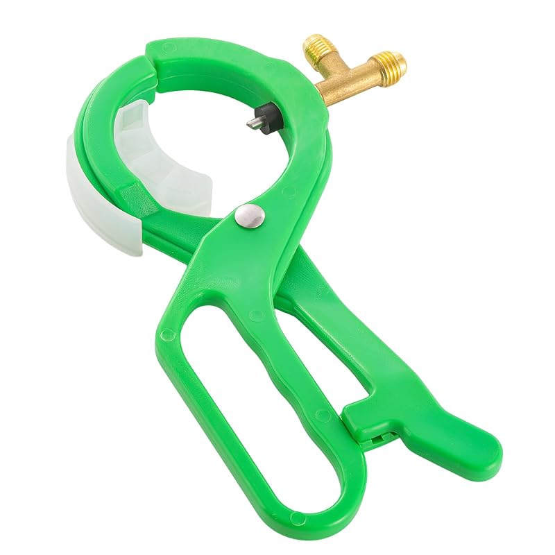 Válvula perfuradora lateral para latas R134A e R12 Tigbear 3 em 1 verde