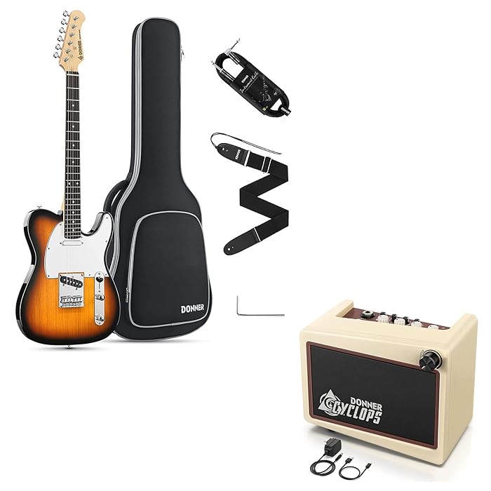 Buy Donner 39 Inch TL Electric Guitar & Mini Guitar Amp Digital, 5W
