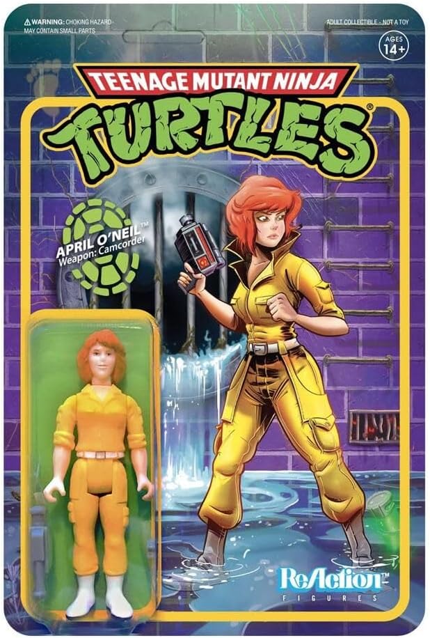Super7 Teenage Mutant Ninja Turtles April Oneil 3.75 in Reaction Figure