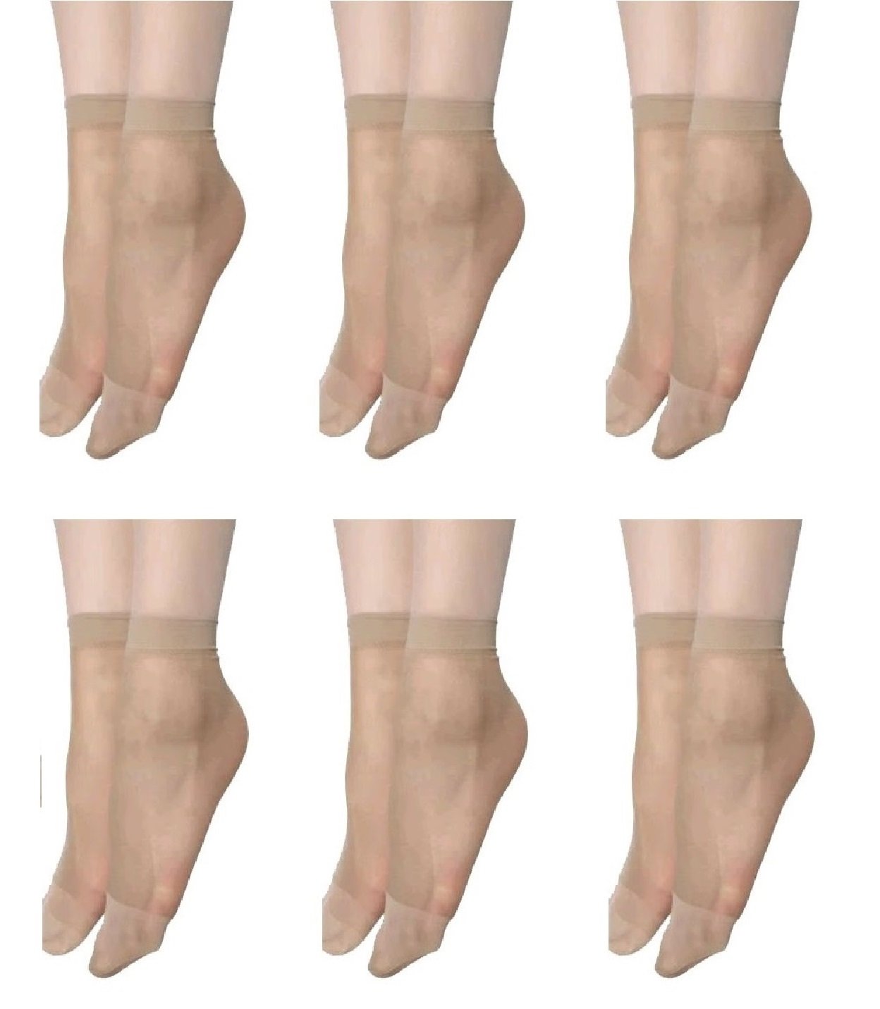 cotson ;lasting wear in every pair Women's Skin Ultra-Thin Transparent Ankle Socks (Pack of 6)-picture-24