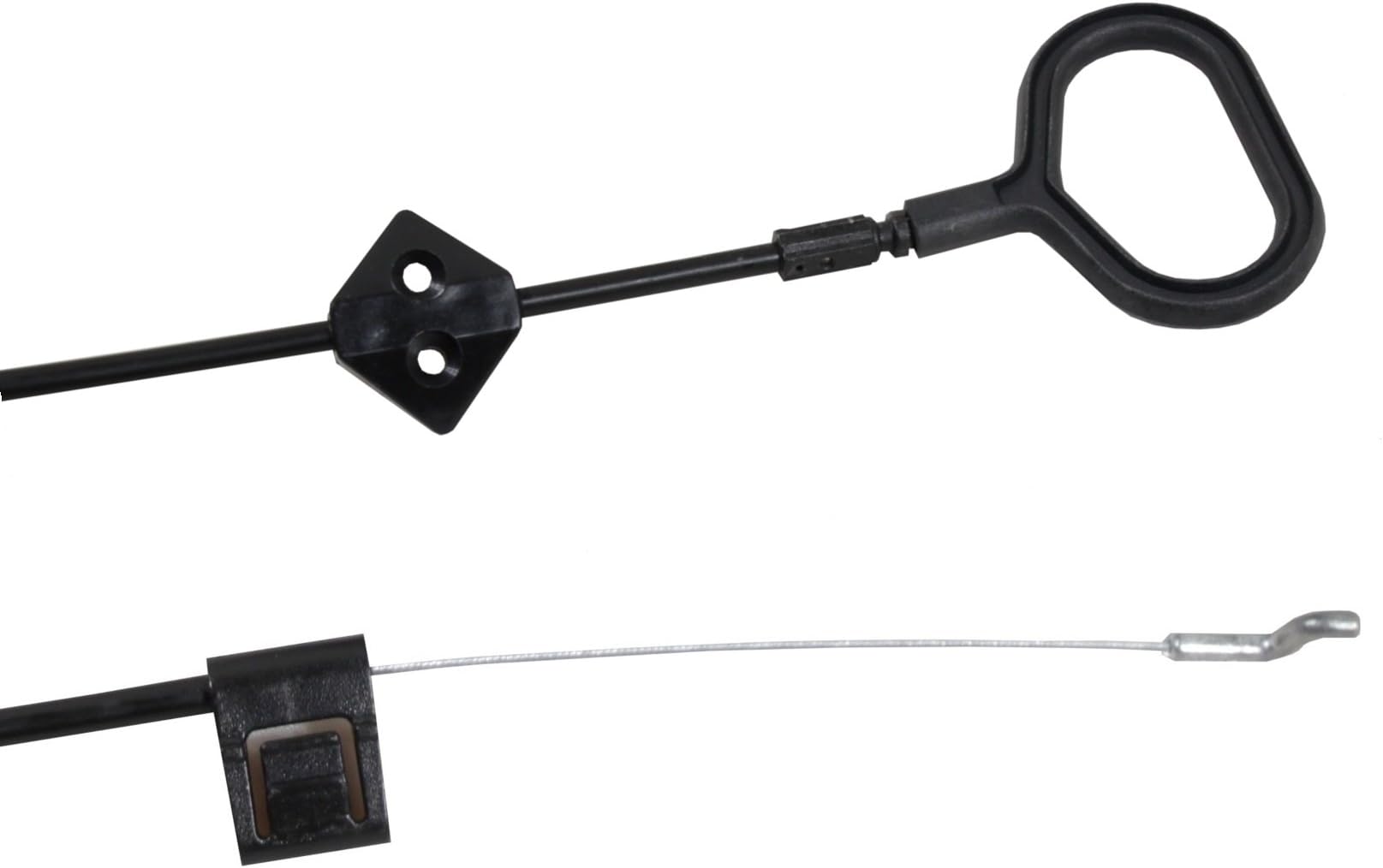 Reliable Recliner Replacement Parts - Black Universal D Handle Cable with Spring and S / Z Hook Exposed Cable Length (5") Total Length is Extra Long at 40.5" fits People Lounger, Ashley, Lane, Berkline and Major Recliner Brands Couch Parachute D Ring Style Pull Chair Release Handle for Sofa