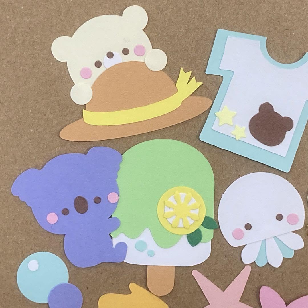 Amazon.co.jp: 349 ペーパークラフト アルバム クラフトパンチ 夏 7月