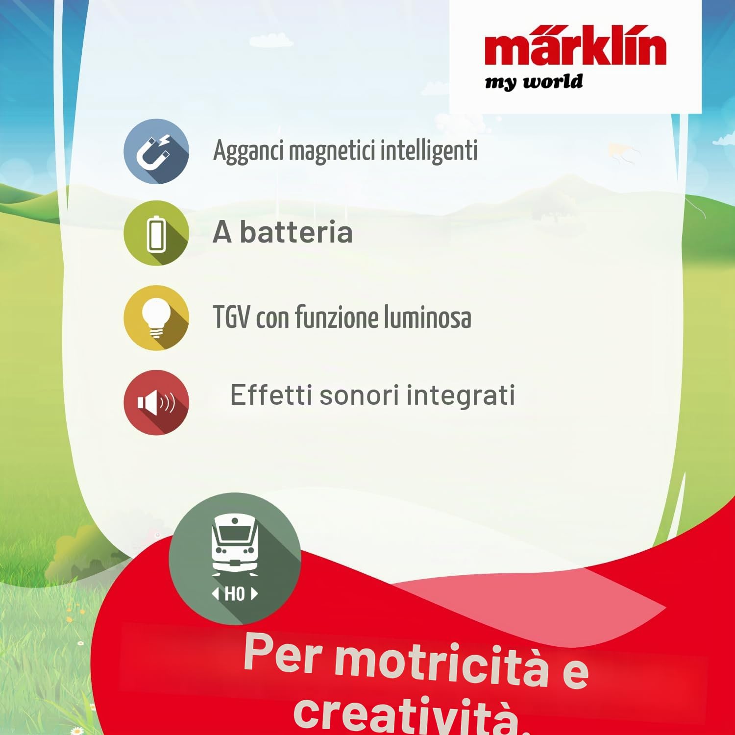 Märklin My World Ice 3 - Kit di avviamento elettrico ad alta velocità, 63 cm, con telecomando a partire dai 3 anni in su