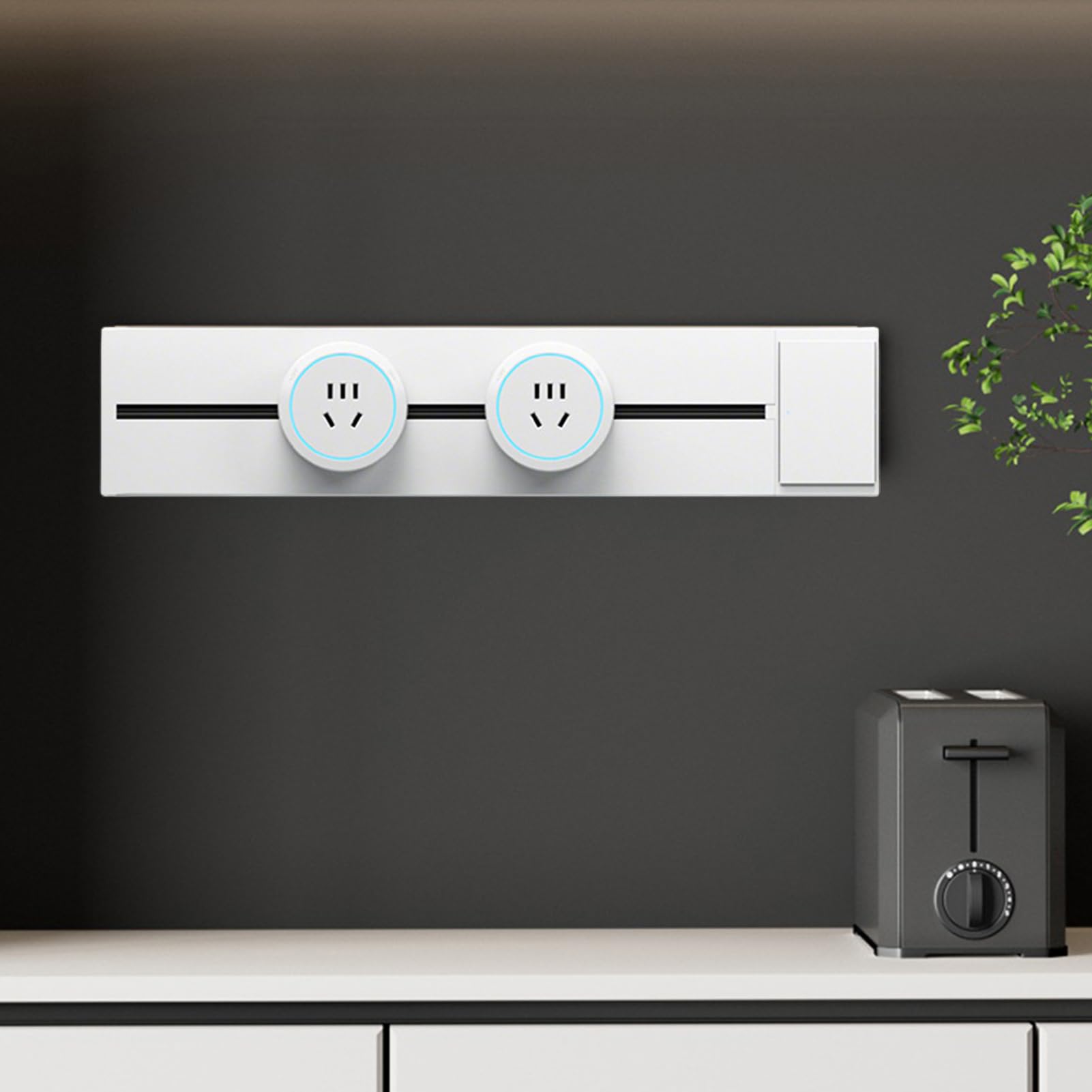 Lunga Ciabatta Elettrica | A Binario Con Prese Eco-Compatibile,Adattatori Mobili Con Spine Staccabili Per Casa Ufficio Cucina Camera Dormitorio Scuola Albergo Soggiorno