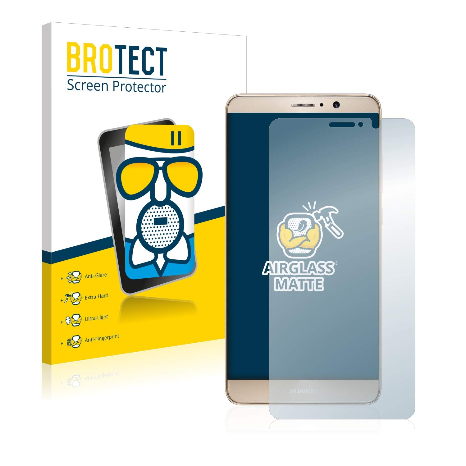 Brotect Pellicola Vetro Opaca Per Huawei Mate 20 – Anti-Riflesso, Durezza 9H, Anti-Impronta, Made In Germany - 2