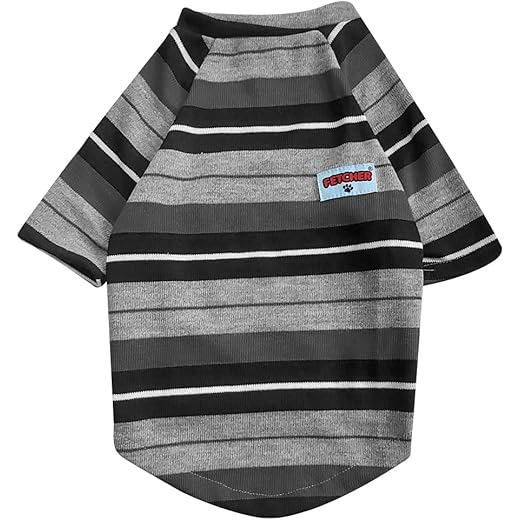 FETCHER Grey Black Striped T-Shirt XL