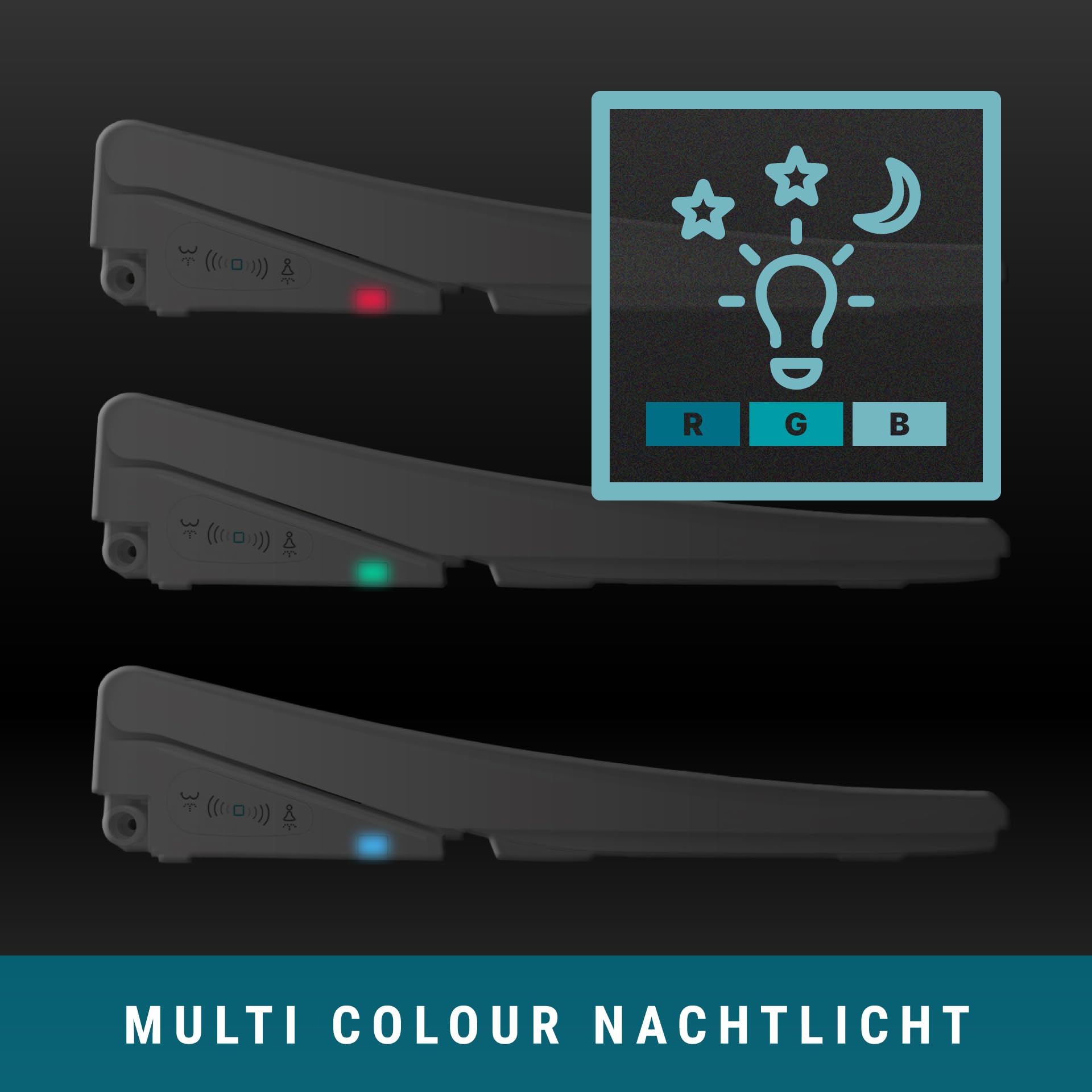 O500-U Dusch-WC Aufsatz - U-Form - extra flaches Dusch-WC mit Booster-Funktion für mehr Druck - Mit Seitenbedienteil - Für mehr Hygiene im Bad