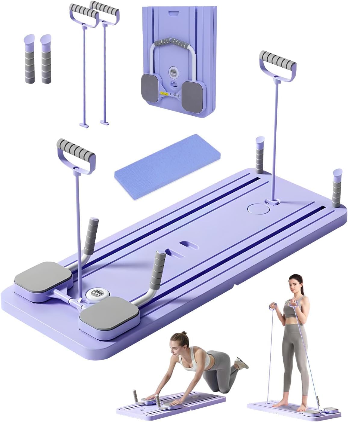 Planche de pilates, machine de réformateur de pilates multifonctionnelle, pour la maison, planche abdominale à rebond automatique, planche d'entraînement pour tout le corps
