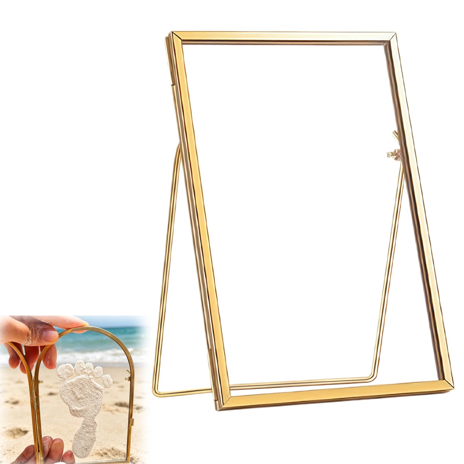 Diys Newborn Keepsakes Frame Floating Picture Frames for Pressed Flowers Diys Baby Hand and Footprint Kits Tabletop Display Newborn Keepsakes Frame
