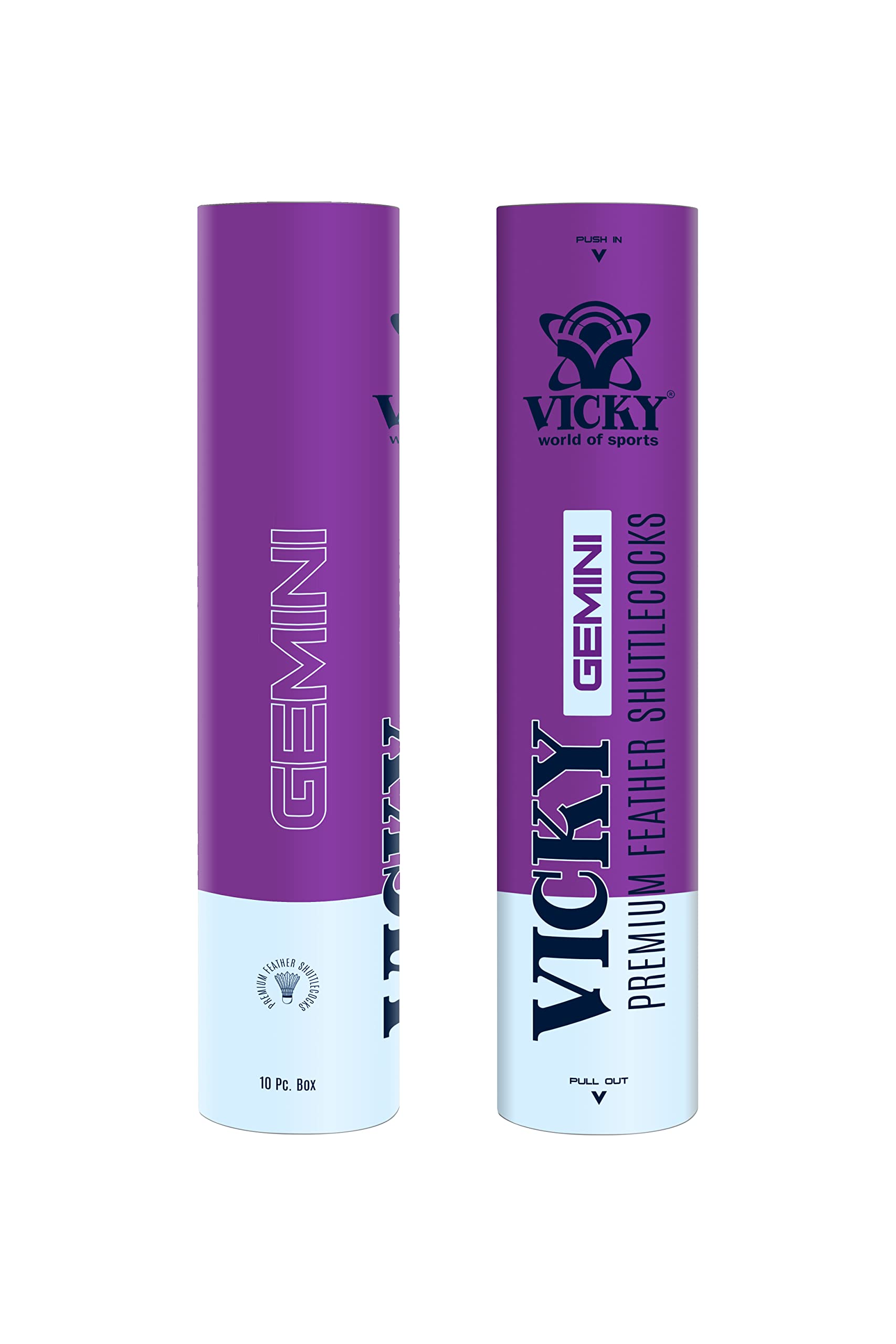 Vicky Gemini Feather Shuttlecock, White (Pack of 10) (B087ZN1K99) Amazon Price History, Amazon Price Tracker