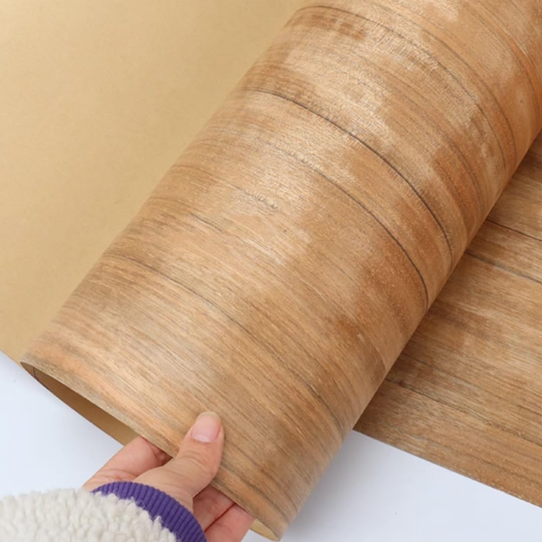Hoja de chapa de madera de nogal de 0,25 mm de ancho, 2,5 x 0,58 metros, ideal para proyectos de bricolaje, renovaciones de pared, decoración de puertas de armario y renovación de muebles