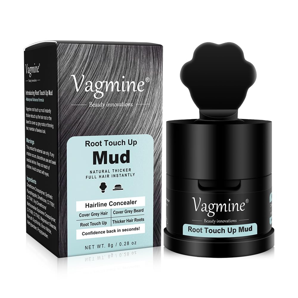 VAGMINE 8G Root Touch-Up Mud Hairline Concealer for Men & Women | Instant Hairline Coverage for Thinning Areas | Easy to Apply, Long-Lasting, Natural Finish | Black Shade for Seamless Blending-image-31