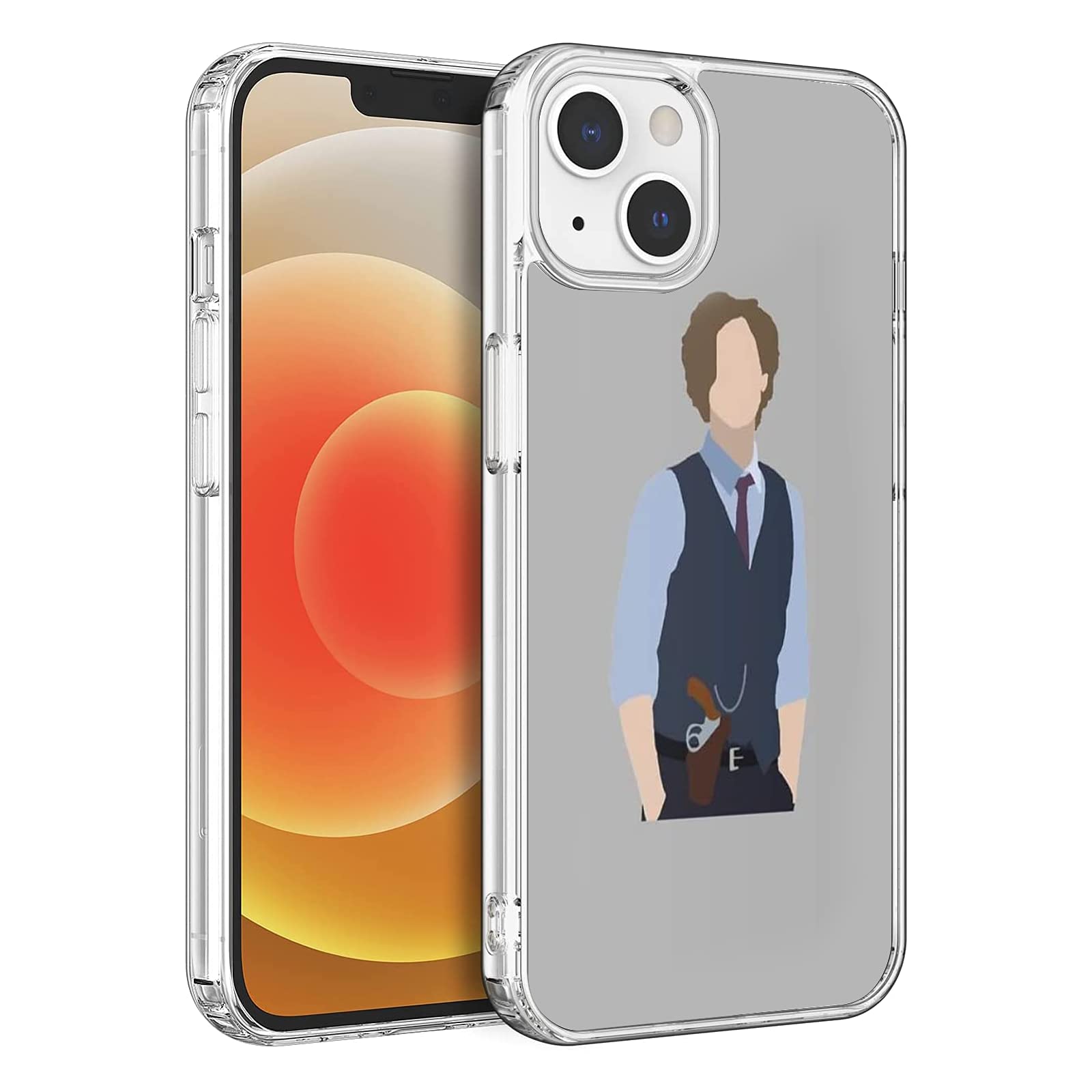 Compatible with iPhone 13 Case Reid Silhouette for Man Woman Boy Girl Fan Crystal Clear Soft Transparent TPU Case Shockproof Protective