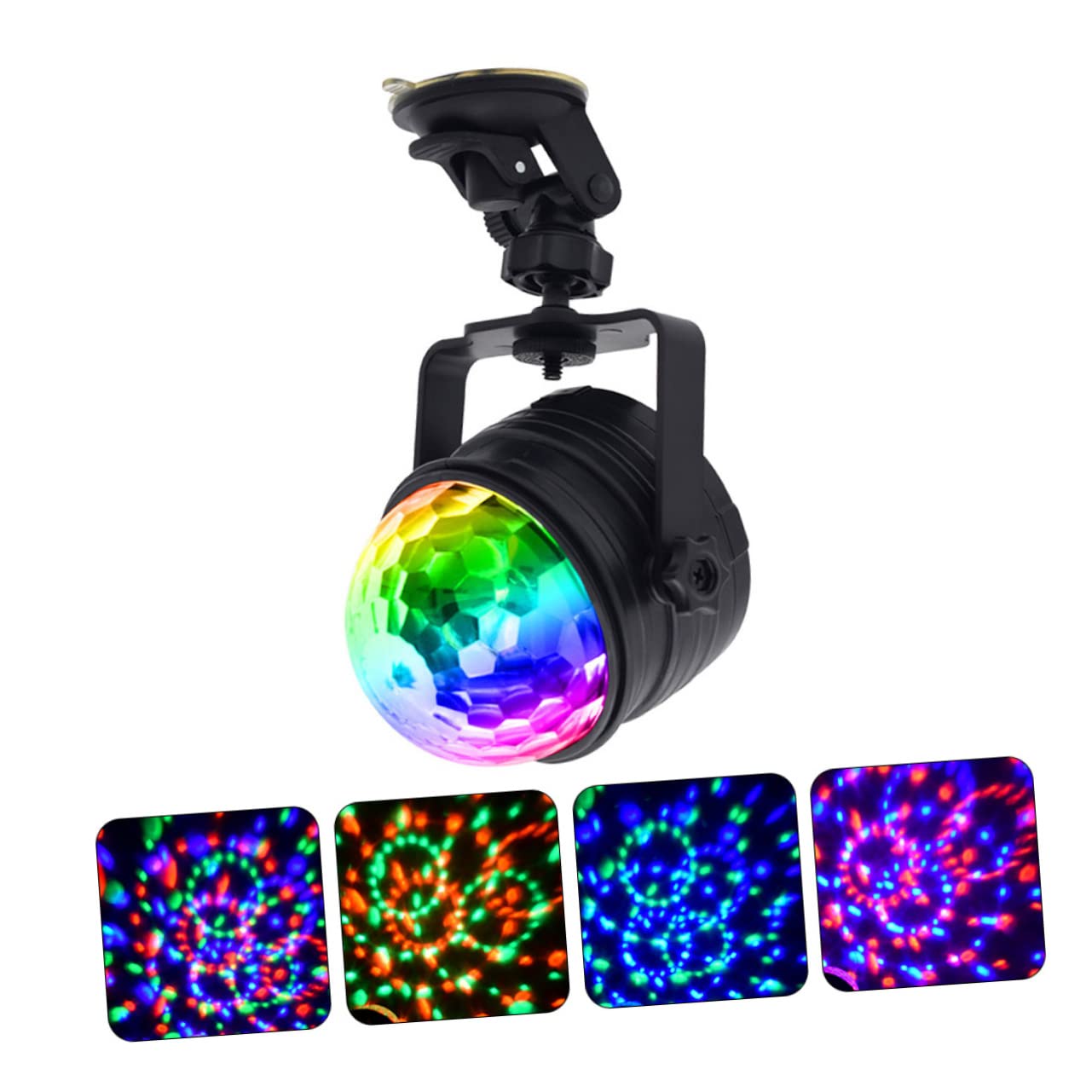 GALPADA Disco Ball Stage Light USB Sound Activated RGB Projection Lamp Brightness Remote Control Portable Party Light for Home Car Tent and Events