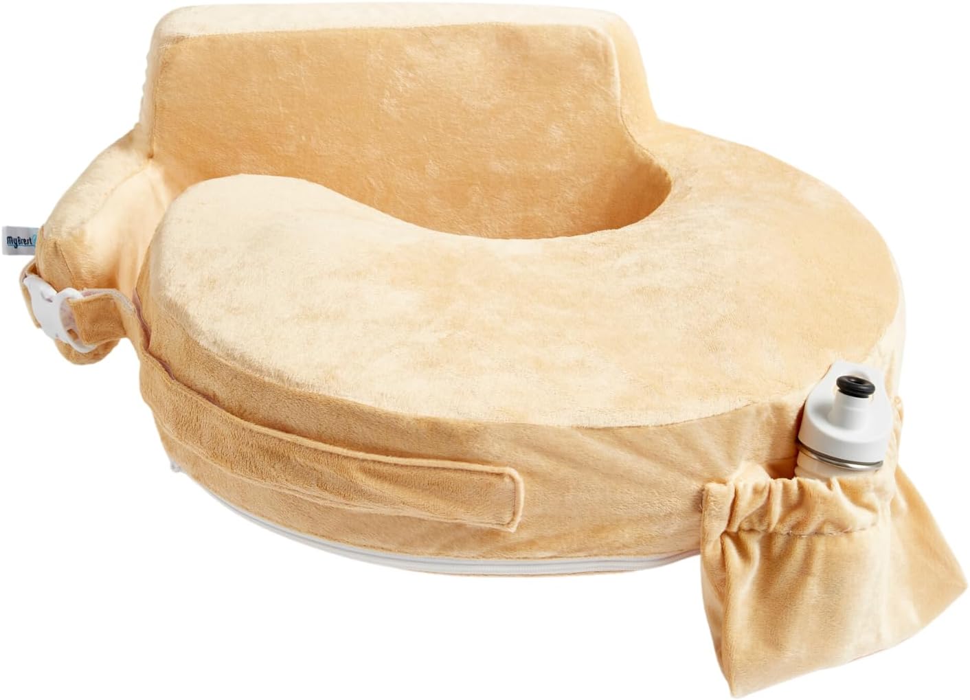 my brest friend super deluxe nursing pillow - enhanced comfort & ergonomic breastfeeding pillow for ultimate support for mom & baby - adjustable and with handy side pocket, gold gold super deluxe