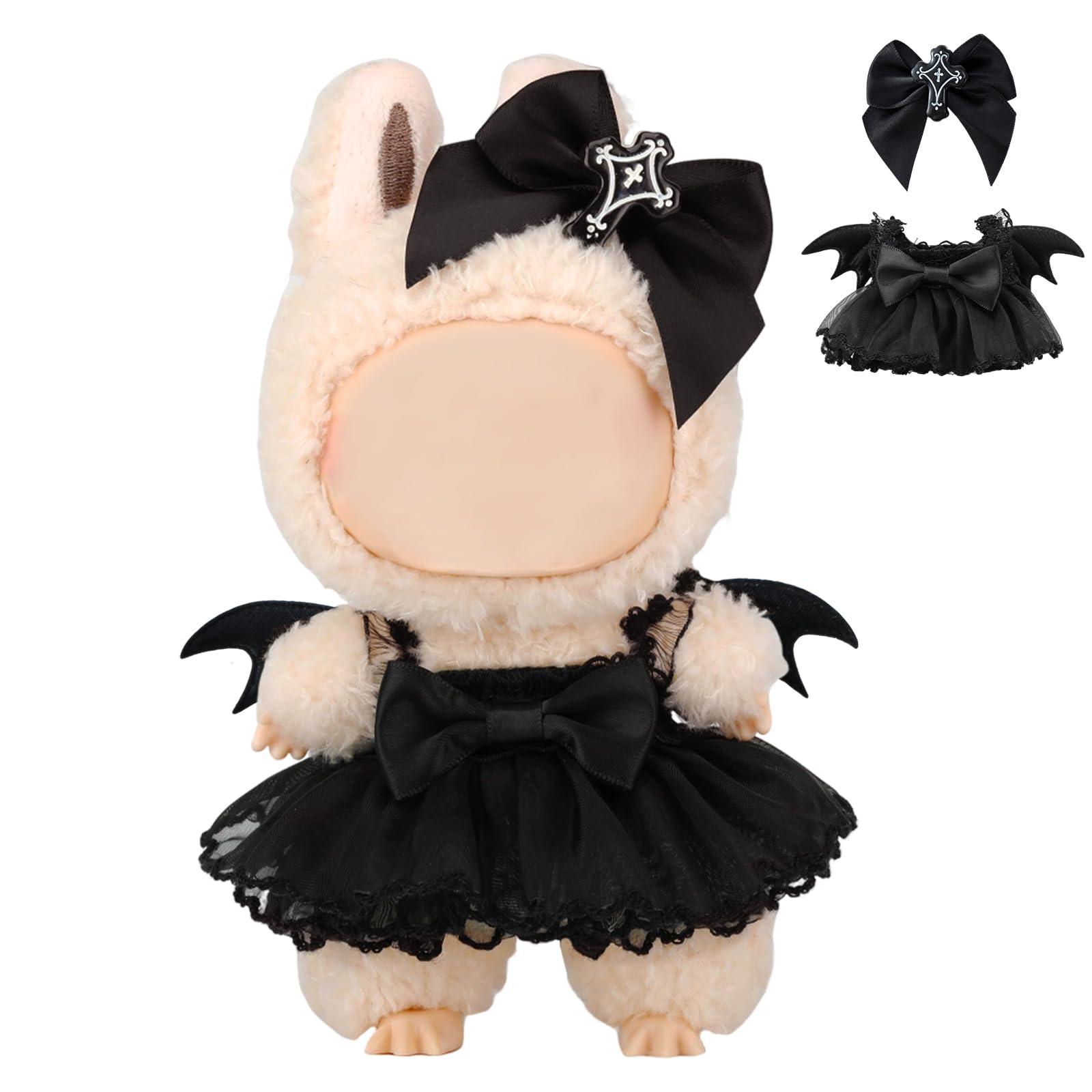 2 Pcs Doll Clothes Compatible with 17cm Lububu Clothes
