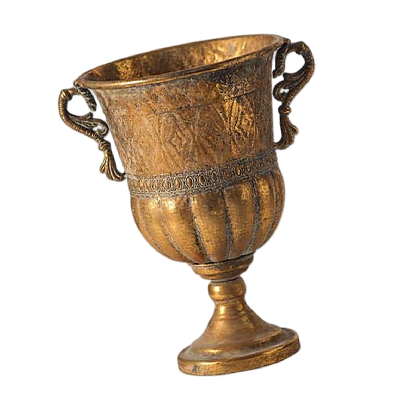 Whoasyst Metal Flower Arrangements Pots for Wedding Centerpieces Gold Planter Vase Pots for Artificial Real Flower Unique Urn Vases Metal Urn Planter Outdoor