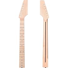 Leo Jaymz Electric Guitar Neck, 12"-16" Compound Radius, One-Piece Canadian Hard Maple, 22 Stainless Steel Frets 2.4x1.4mm, Oiled Bone Nut 42mm, Matte Finish