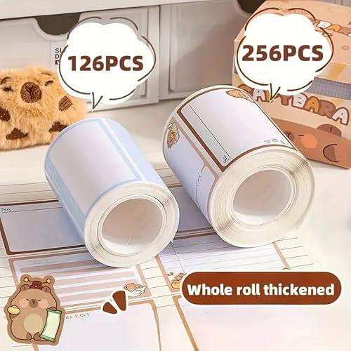 OANGO 256 PCS/Set DIY Memo Pad with Pull-Out Design & Tearable Sheets | Compact Notepad for Students - Capybara Stickers - Image 6