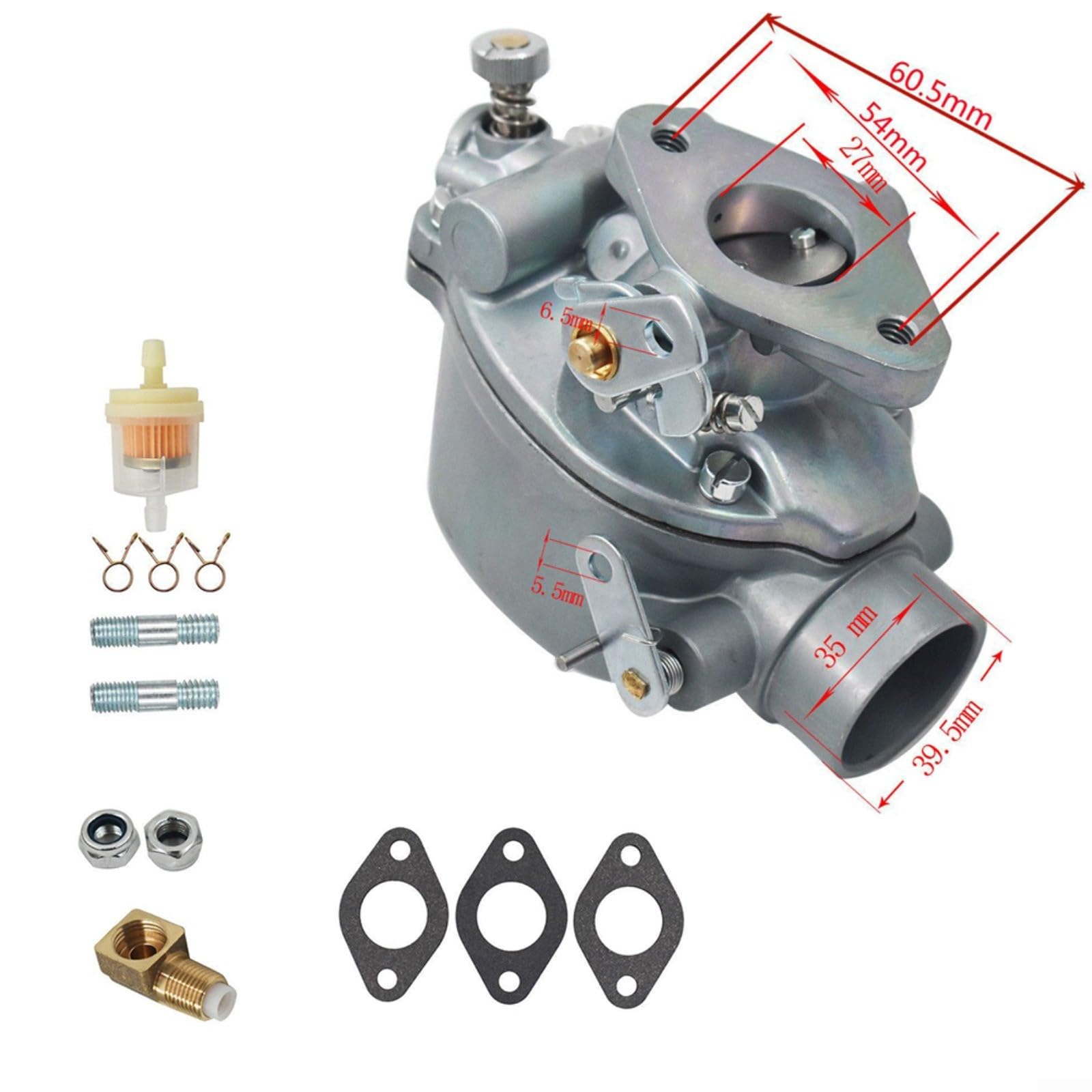 Vergaser 533969M91 für MF35 MF50 MF135 MH50 8N9510C TSX882 TSX33, 54 mm Lochabstand, Traktor Ersatzteil Landwirtschaft für Landwirte