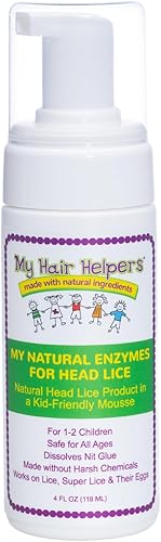Mousse de espuma para eliminar piojos naturales para niños funciona en 1-2 niños 4 onzas líquidas Mousse de espuma para eliminar piojos naturales para niños funciona en 1-2 niños 4 onzas líquidas
