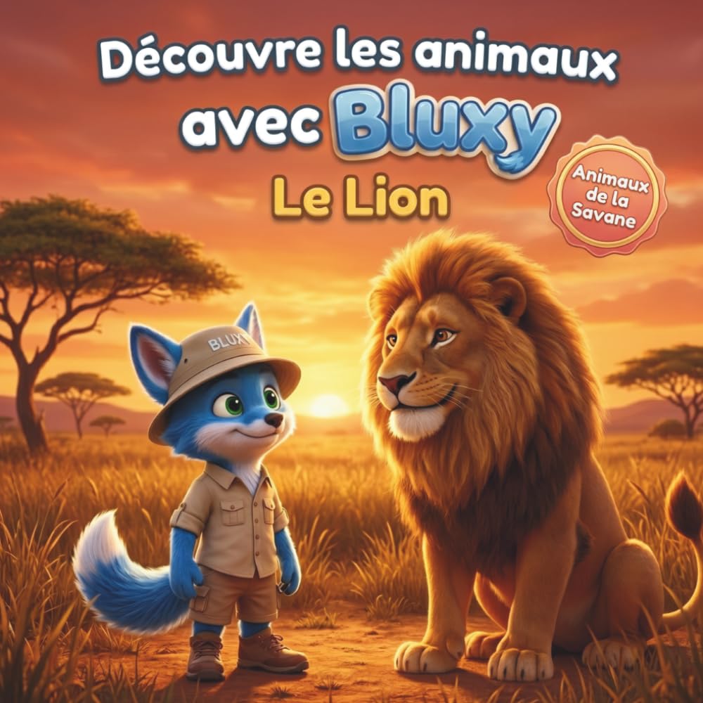 Découvre les animaux avec Bluxy: Le lion