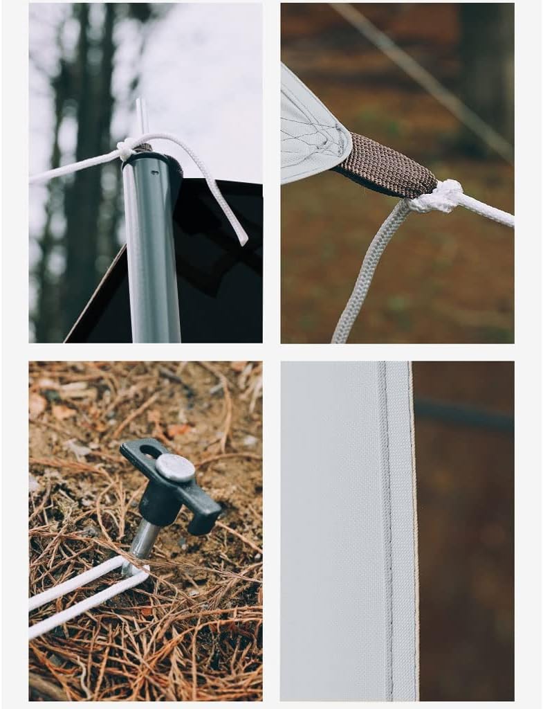 Tent Tarp Hammock Rain Fly Tent Tarp Multifunctional Camping Shelter Outdoor Sunshade Tarp Tent Tarp (Size : 4 * 5m)