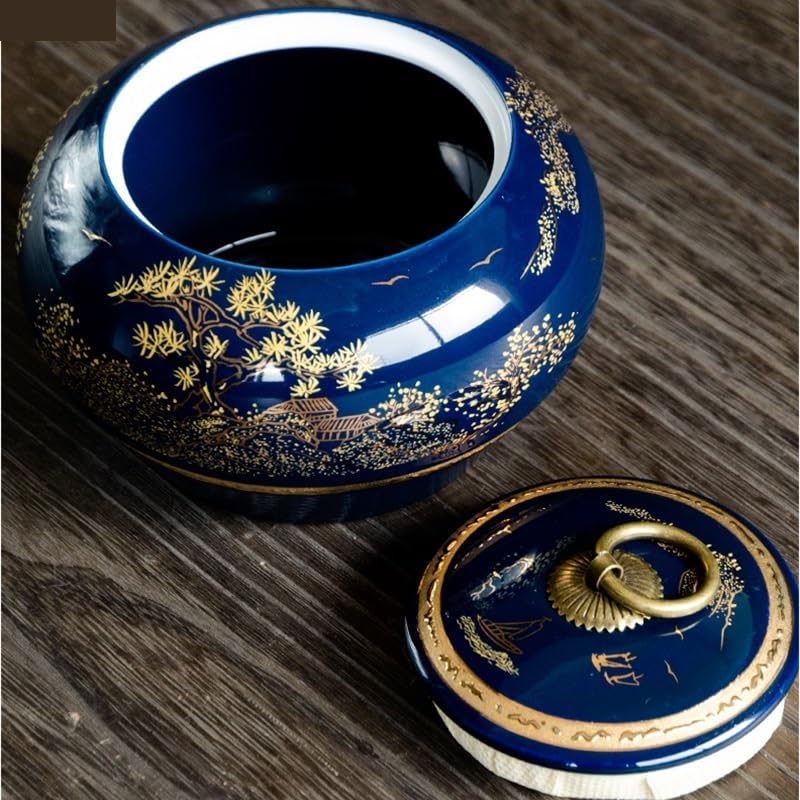 Organizer na herbatę niebieski ceramiczny pojemnik na herbatę zamknięty słoik na herbatę pojemnik na herbatę pojemnik na herbatę organizer na herbatę pudełko na żywność pudełko na cukierki