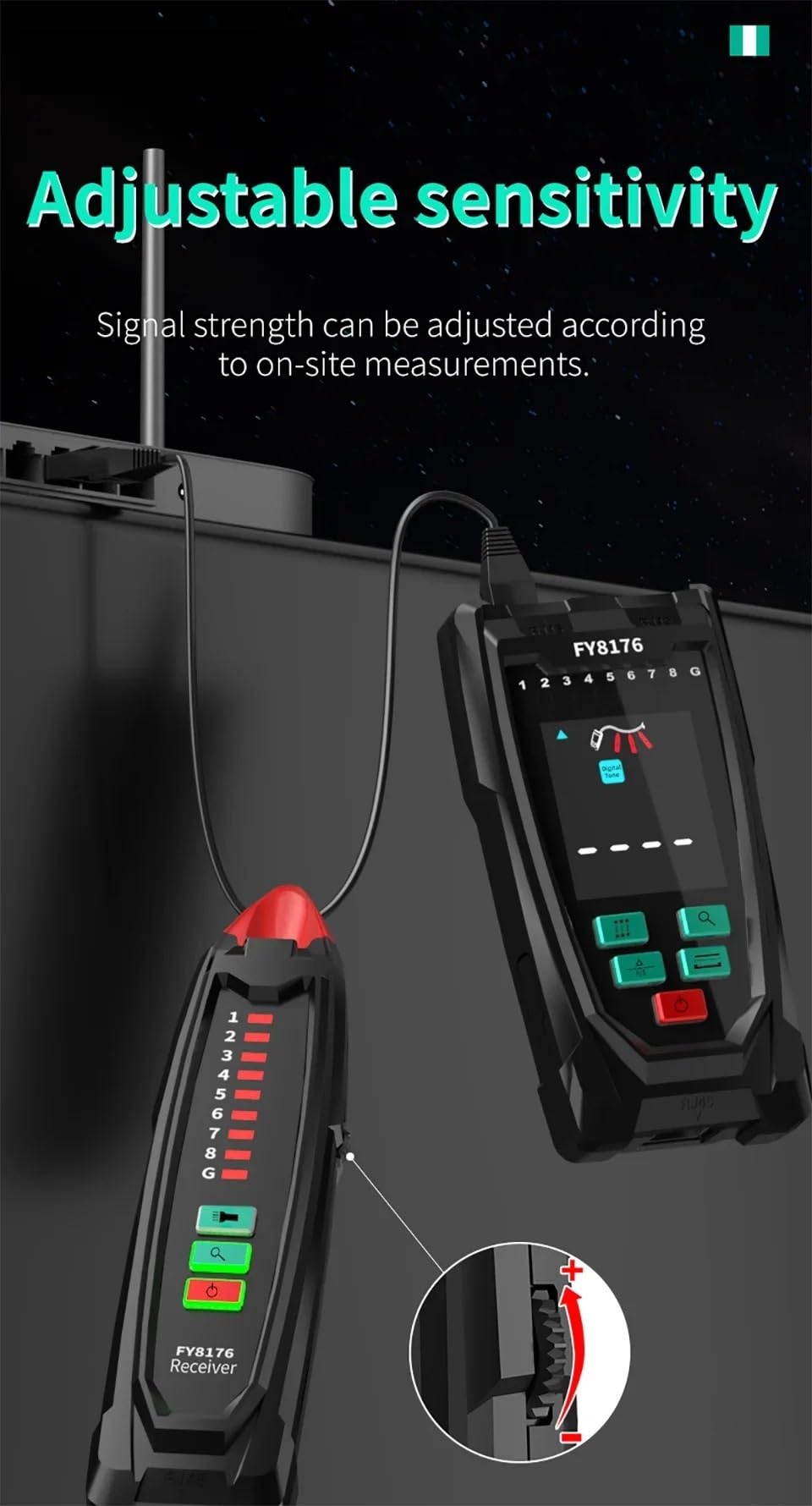 Tester for cavi di rete regolabile, distanza localizzazione, lunghezza del cavo, TDR RJ45, rilevatore linee digitale, filo PoE Prove di trasmissione