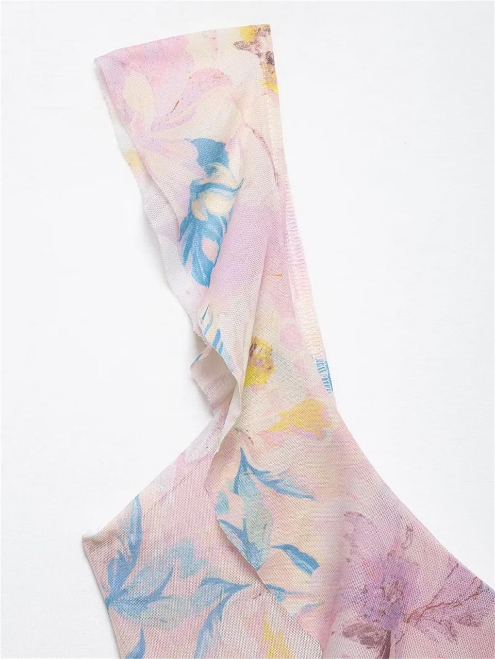 Women's Printed Ruffled Sleeveless Top