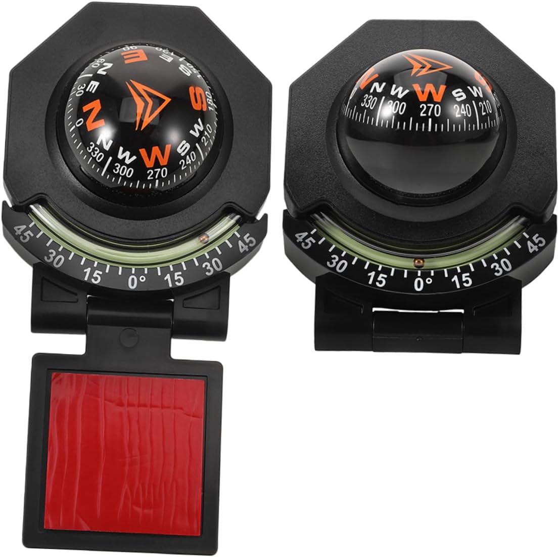 PRETYZOOM 2pcs Car Compass with Inclinometer High-Precision Automotive Dashboard Mount for Vehicle Navigation and Outdoor Travel
