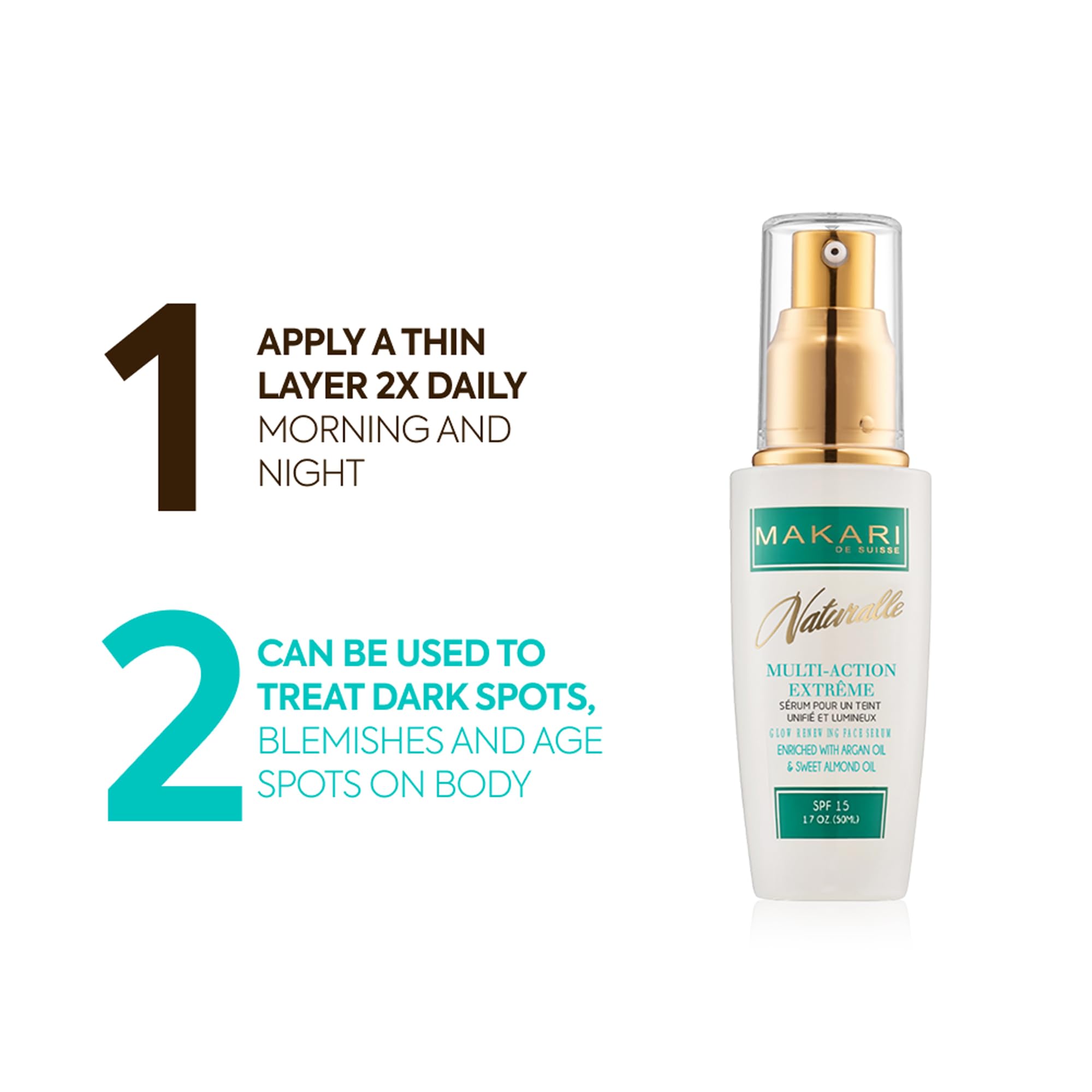 Makari Naturalle Multi-Action Extreme Brightening Serum, 1.7 oz