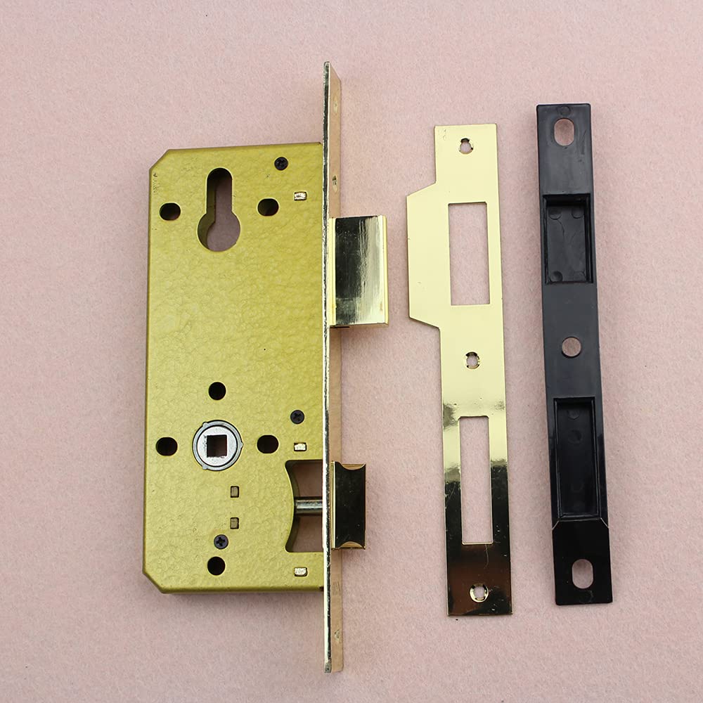 Serratura Porta Ottone Security 4585 Serratura Corpo Silenzioso Doppia Linguetta Meccanica Maniglia for Porta Accessori 45X75