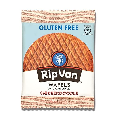 Rip Van Wafels Stroopwafel sin gluten Snickerdoodle bocadillos saludables sin gluten aperitivos sin OMG bajo en azúcar 021oz aperitivo bajo en