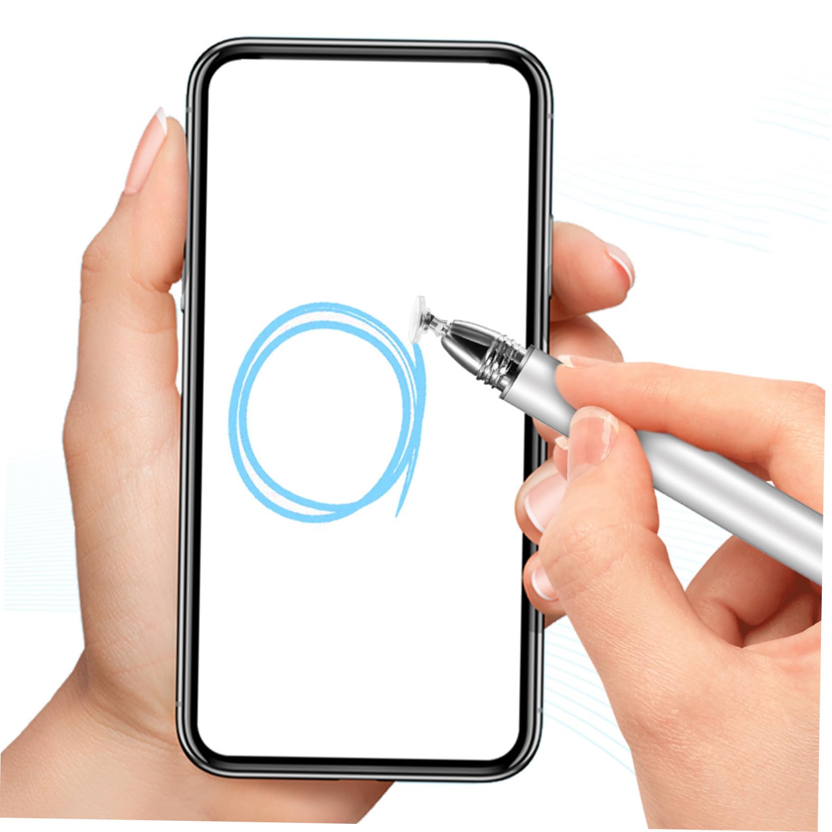 Uonlytech 50pezzi Punta Di Ricambio Per Pennino Capacitivo Disc Tip Compatibile Con Tutti Dispositivi Precisione e Controllo Superiore Per Navigazione e Disegno