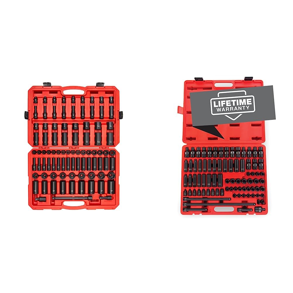 TEKTON 1/2 Inch Drive 6Point Impact Socket Set, 87Piece (5/1611/4