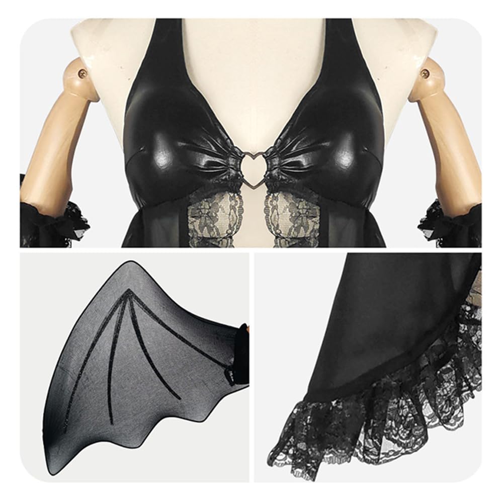 LUNK Kitagawa Marin Cosplay Costume JK Uniform with Wings Tail Halloween Anime Carnival Party Outfit for Women Girls