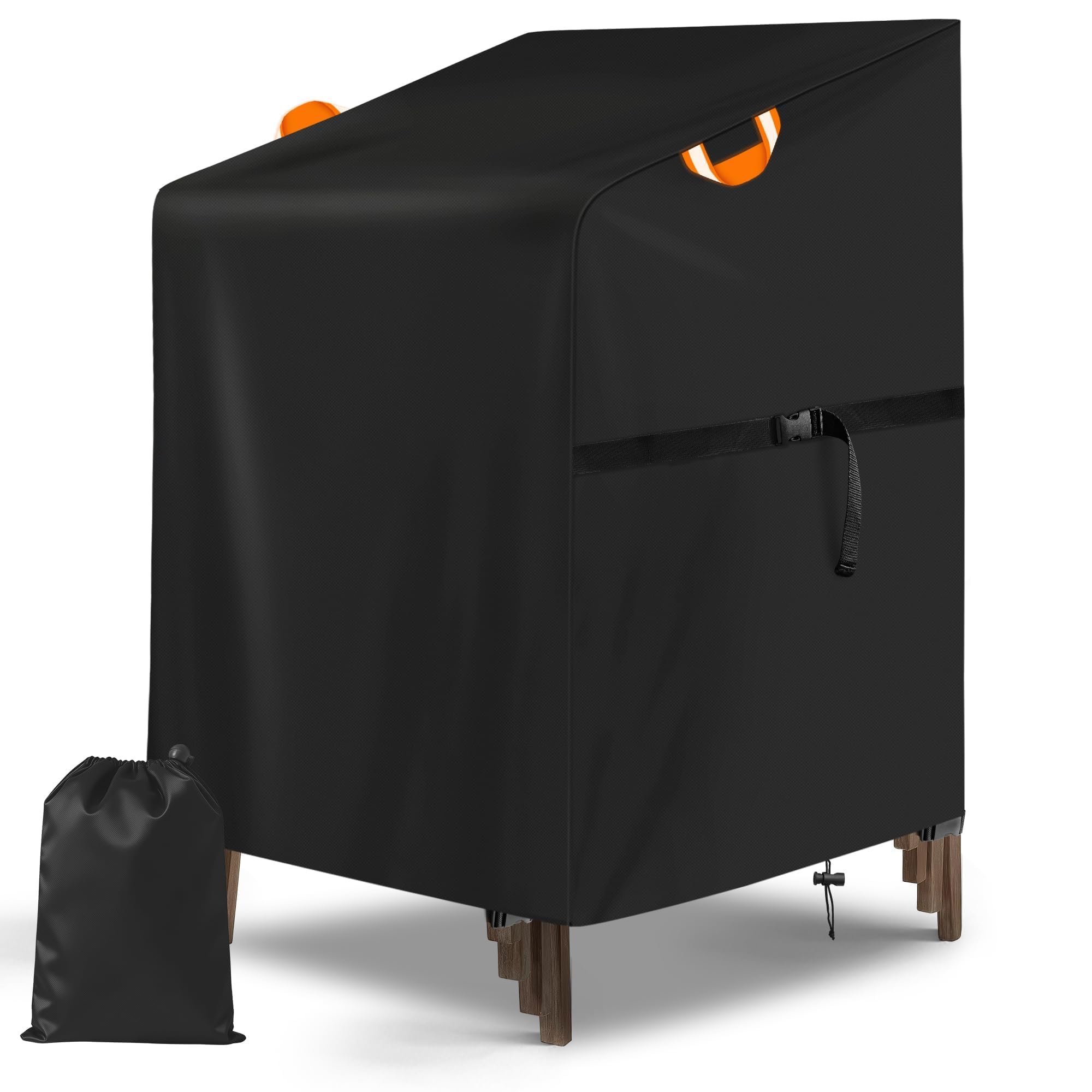 Votoko Funda Sillas Jardin, 65x65x75/120CM Oxford 420D, Funda Sillas Exterior Impermeable Apilables Protectora Anti Viento Anti UV — view 9
