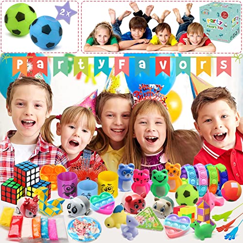 53 Pcs Party Favors For Kids Boys Girls 4-8 8-12 3-5, Fidget Pack Treasure Box Toys For Classroom Prizes, Pinata Stocking Stuffers, Goodie Bags Fillers For Kids Birthday Party, Small Bulk Toys Gifts #TOP6