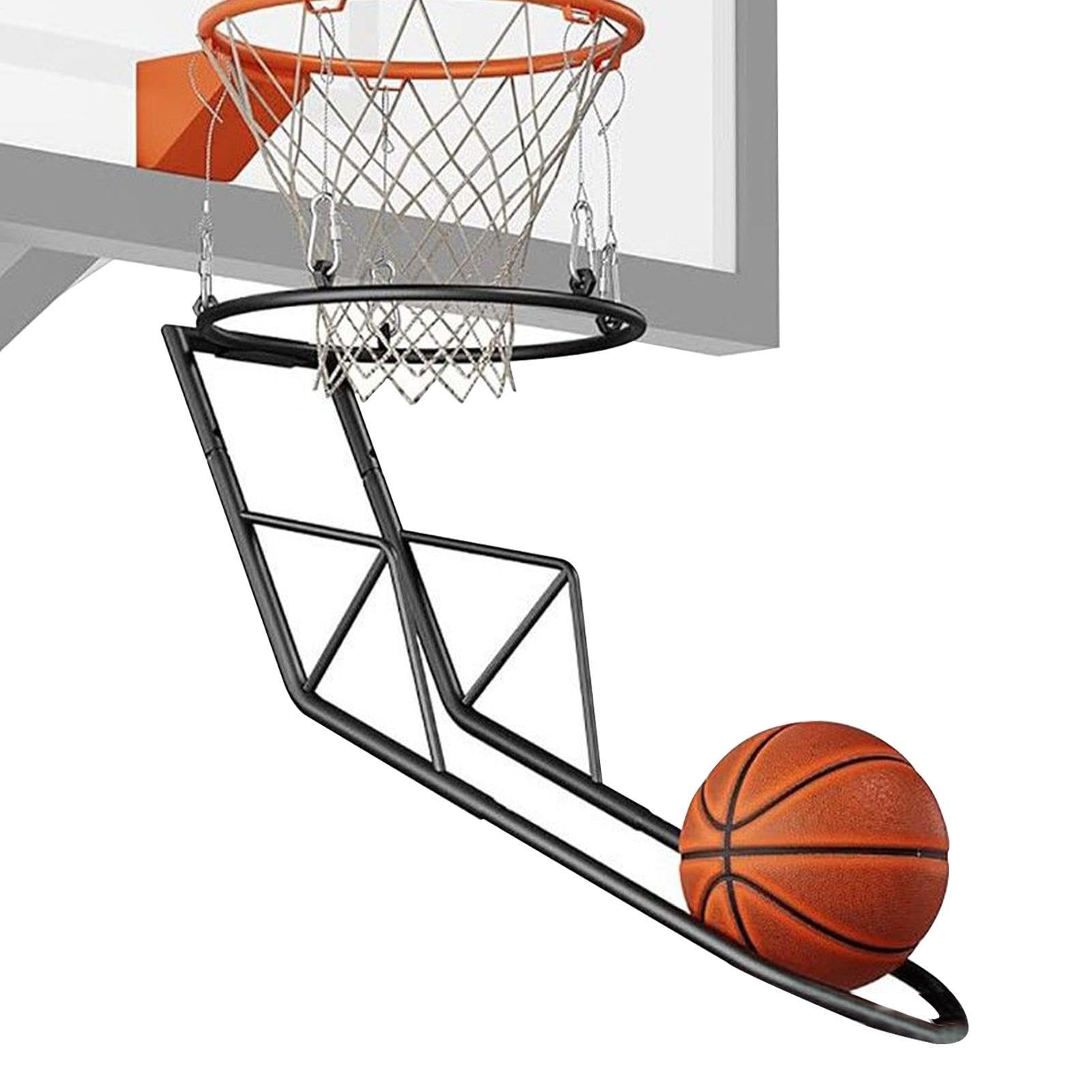 Basketball Rücklauf Vorrichtung Metall Korb Zubehör | Basketball Ball Rücklauf Für Basketballplatz Hinterhof Außenbereich Innenbereich Innentür Training Schule Sporthalle