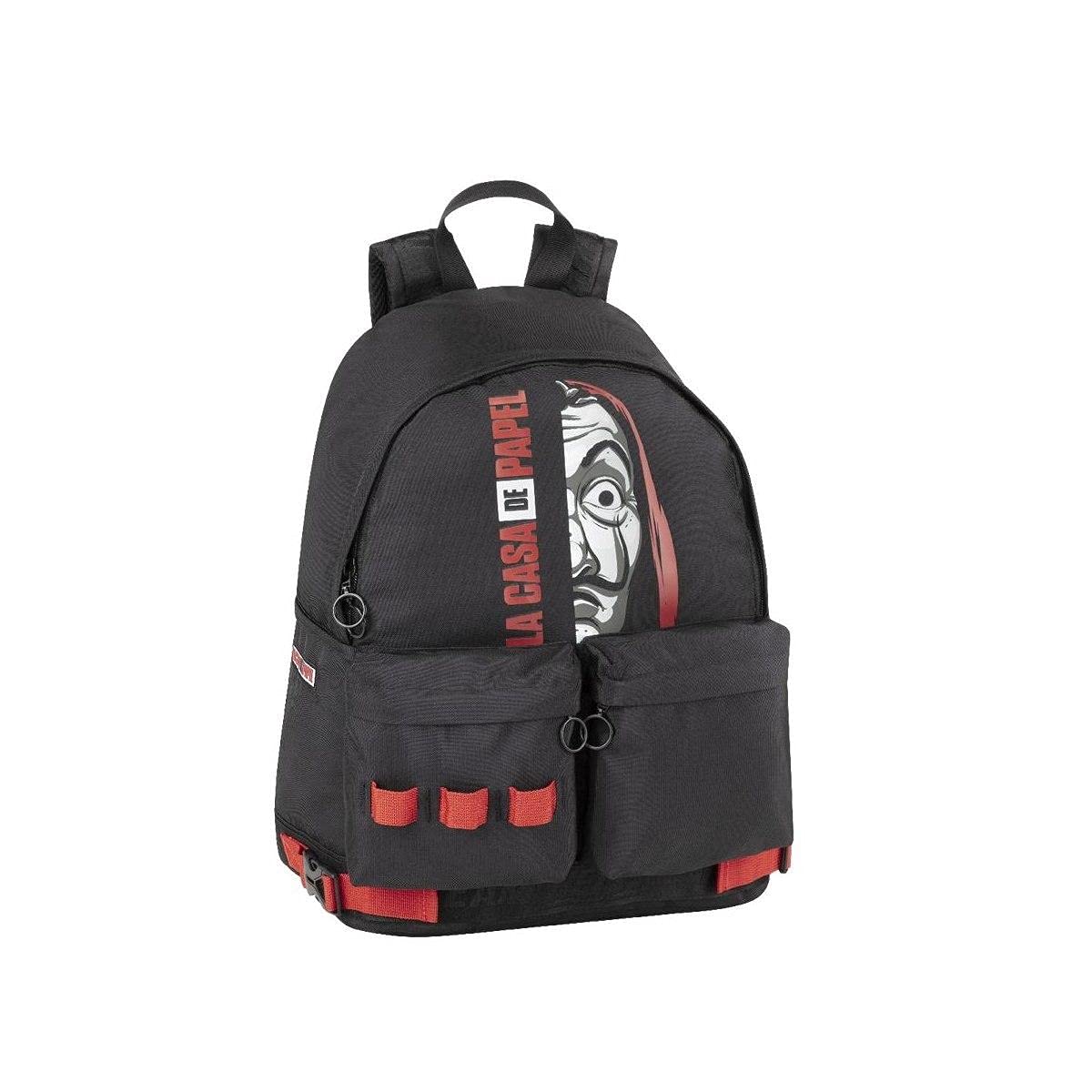 Franco Cosimo Panini Negro Mochila Escolar Free Time La Casa De Papel